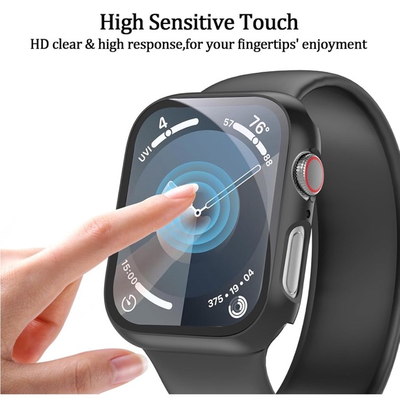 NWT 3 pk Apple Watch Covers/Cases - Black, Rose Gold, Clear - Picture 4 of 7